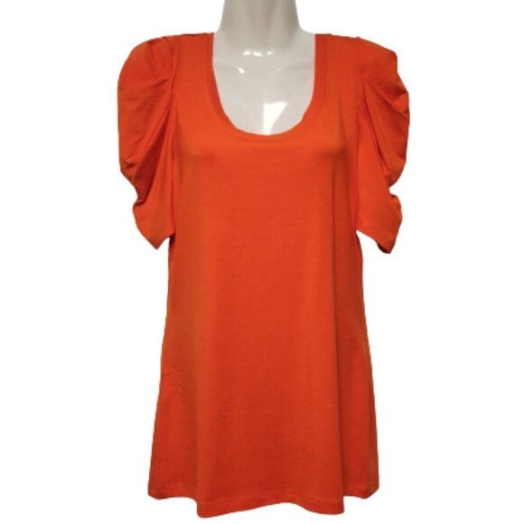Orange  Short Sleeve Blouse Top tees Size M  Size L - NWOT - Picture 1 of 5